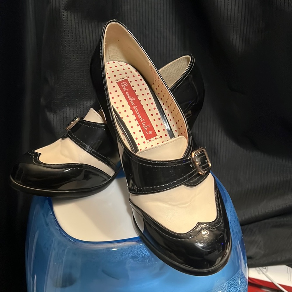 BAIT footwear black and cream heels
